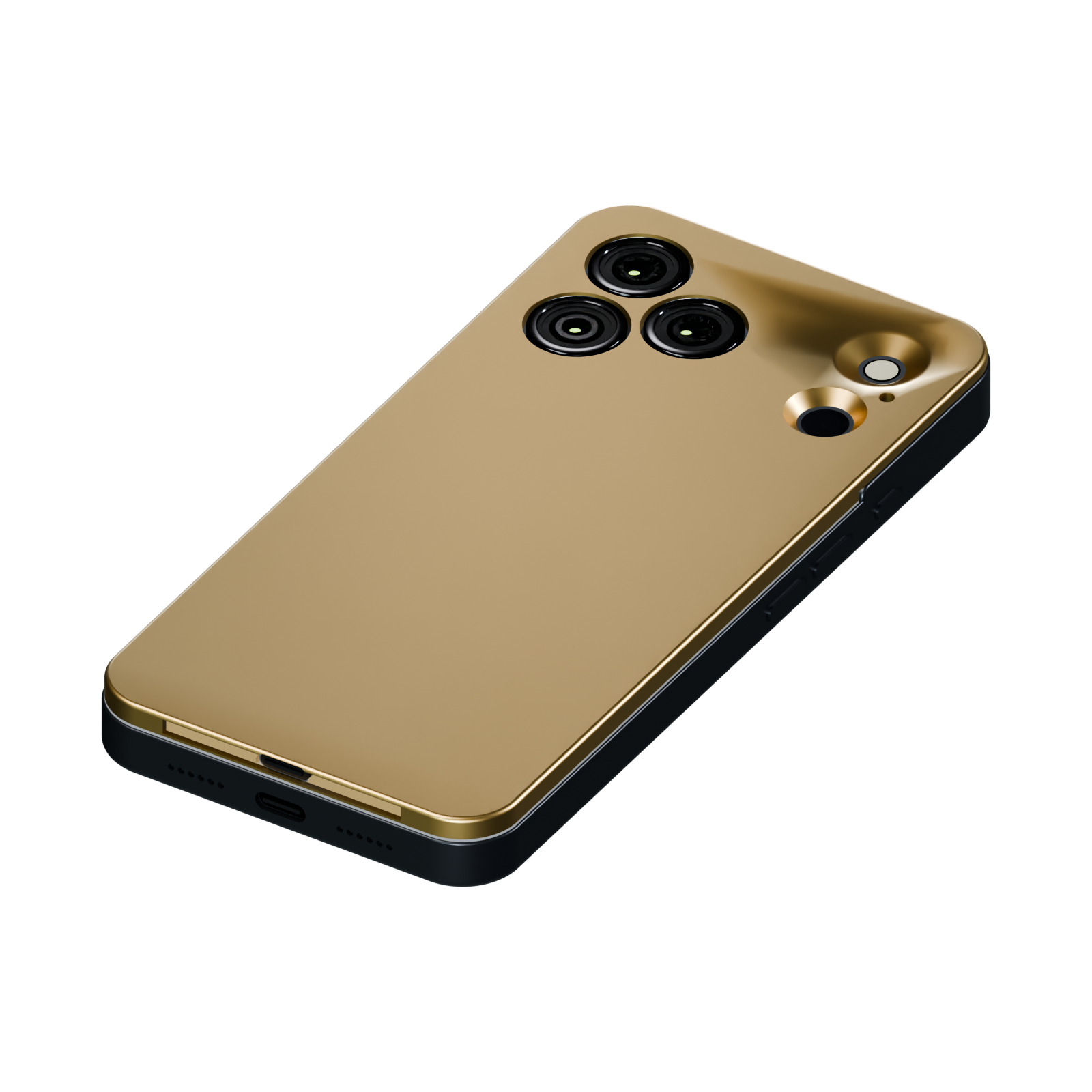 khensu shell in bare brass on an iPhone 18 Pro in Black