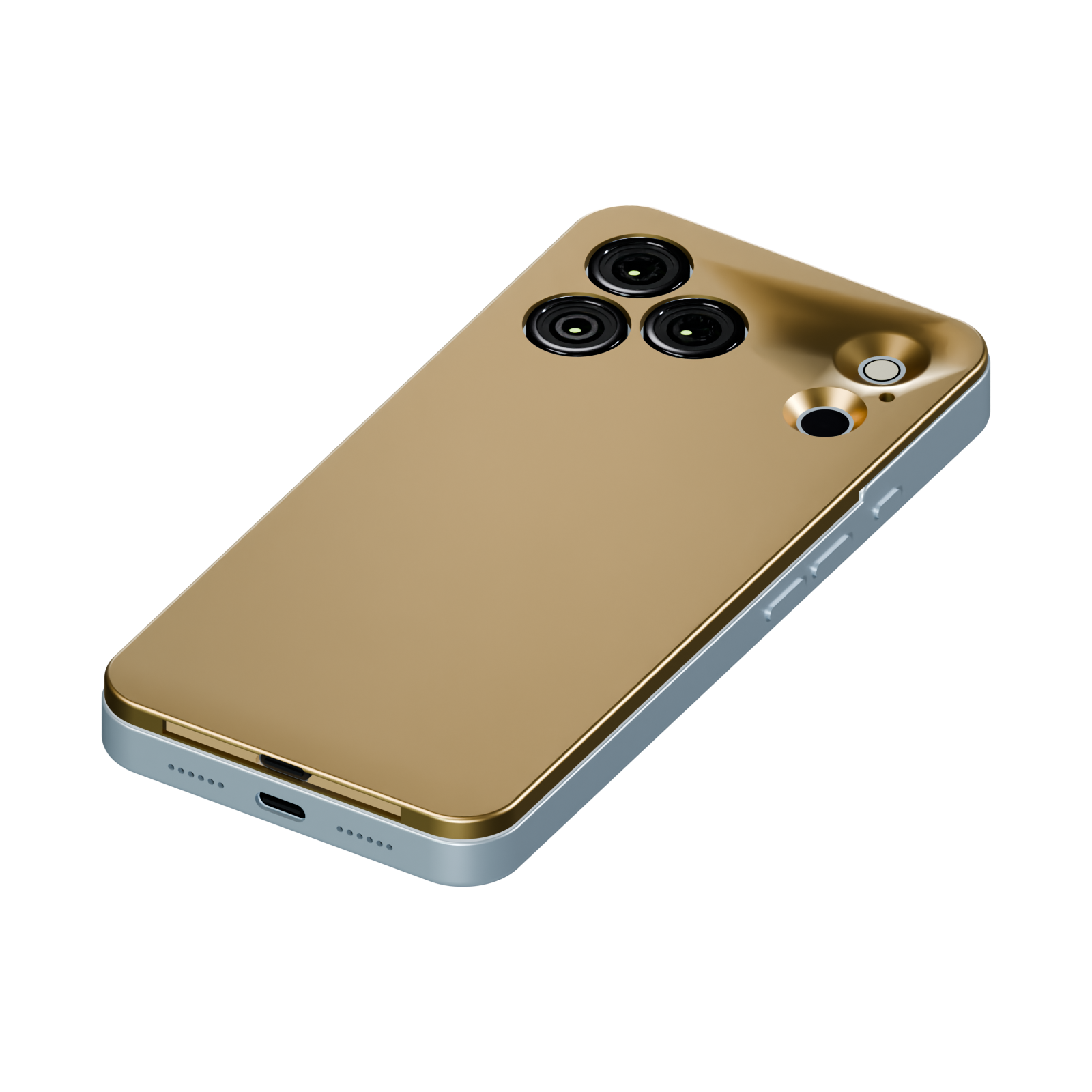 khensu shell in bare brass on an iPhone 18 Pro in Glacier